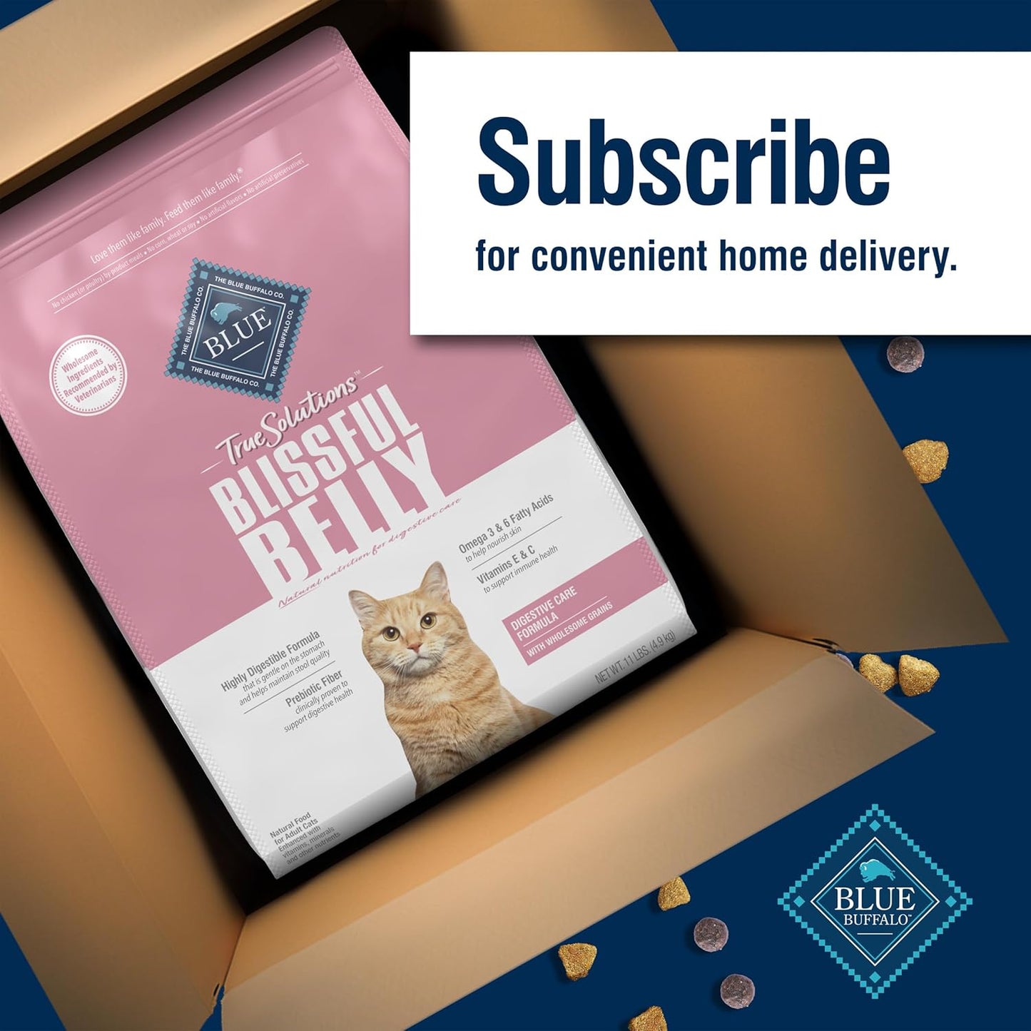 Blue Buffalo True Solutions Digestive Care Natural Dry Cat Food for Adult Cats, Chicken, 11-lb. Bag