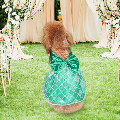 Dog Dresses, Dog Birthay Dress, Fancy Puppy Clothes with Bow Tie and Canine Sports Dress, Dogs Sports Lapel Skirt