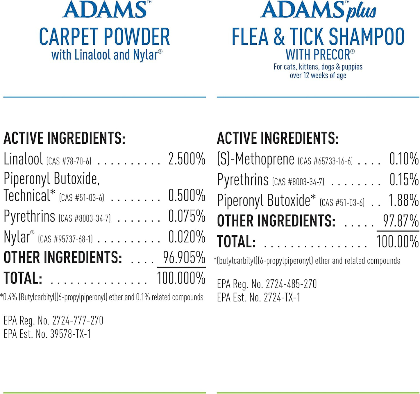 Adams Carpet Powder + Shampoo Bundle