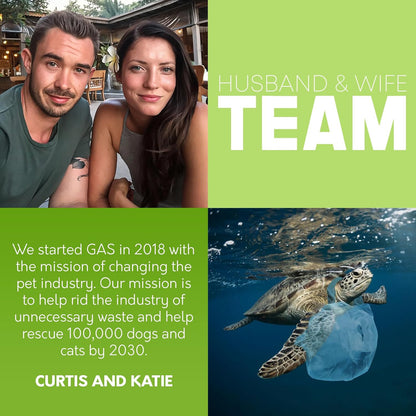 Certified Home Compostable Cat Litter Bags For Poop - 10% to Charity - Cornstarch-Based - For Cleaning Up Litter Trays - NF T51-800 Compliant - 90 Extra Large Disposable Bags