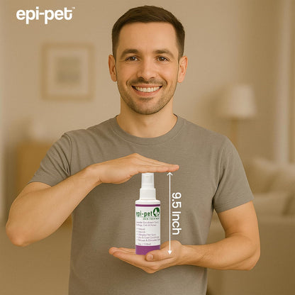 Epi-Pet Veterinary Formulated Dog Hot Spot and Dog Itch Spray, Pet Skin Treatment Spray for Allergies, Deshedding and Redness, Use it as Skin and Coat Conditioner (4 Fl Oz (Pack of 1), Lavender)