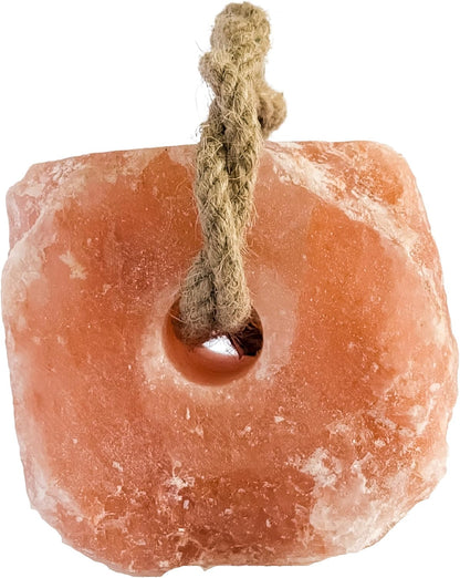 Himalayan Salt Lick On Rope 7.5-8 lb Each (Pack of 2) for Horses, Deer, Goats & Livestock | Natural, Mineral-Rich, Long-Lasting Salt Blocks