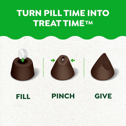 Greenies Pill Pockets for Dogs Small Size, Soft Dog Treats, Hickory Smoke Flavor, 3.2 oz. Pouch (30 Treats)
