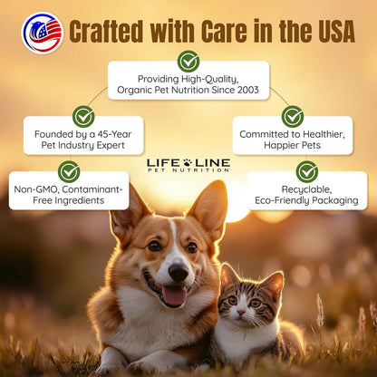 Life Line Wild Alaskan Salmon Oil for Dogs & Cats | Omega-3 Fish Oil Supplement for Skin Health, Shiny Coat & Joint Support – 128 oz
