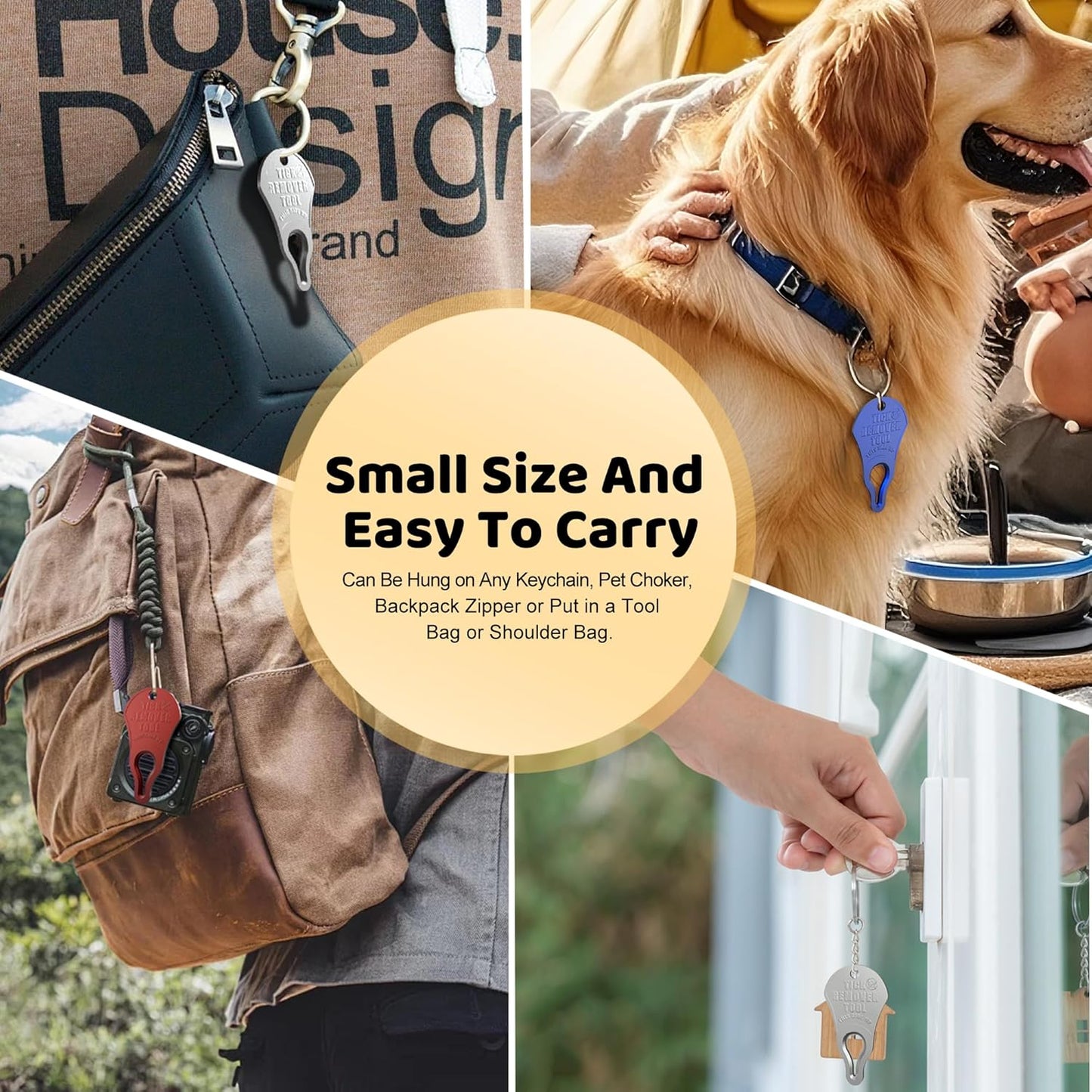 Tick Remover Tool 3 Pack, Suitable for Pets, Animals, and Humans, Portable Outdoor Living Essential Tick Remover Tools, Quick and Safe, and Reliable.