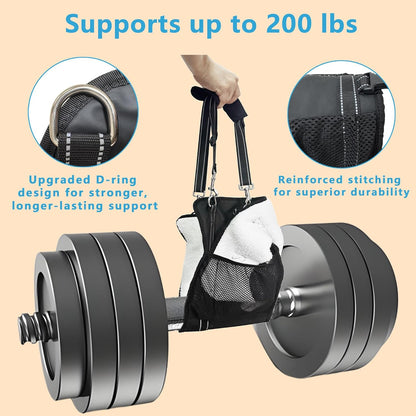 Dual-use Dog Lift Rehab Hareness Canine Sling for Small Pooch Rear Legs and Hip Support,Adjustable and Soft Brace Strap for After ACL Surgery, Helps Senior, Injured and Disabled K9