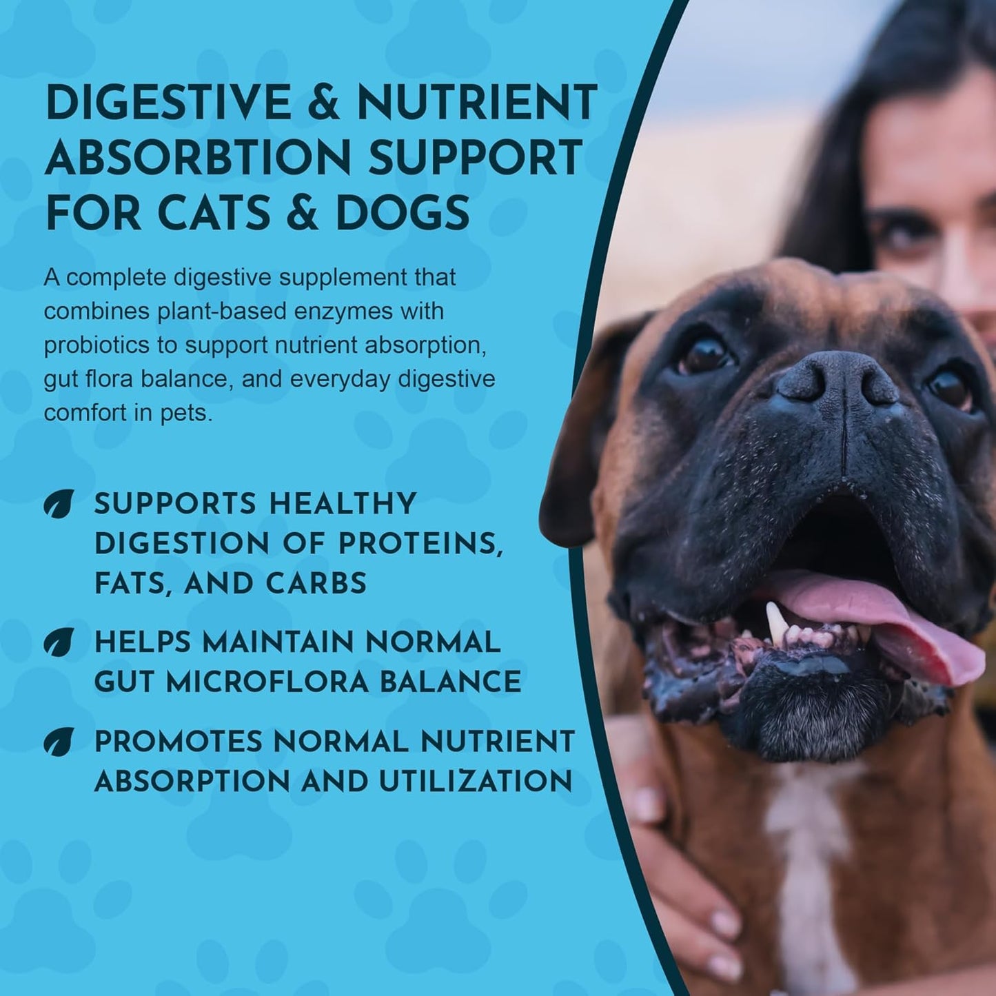 Animal Essentials Plant Enzyme & Probiotics - Probiotics & Digestive Enzymes for Dogs & Cats, Natural Daily Gut & Digestion Support Supplement for Pets, Plant Based - 3.5 Oz
