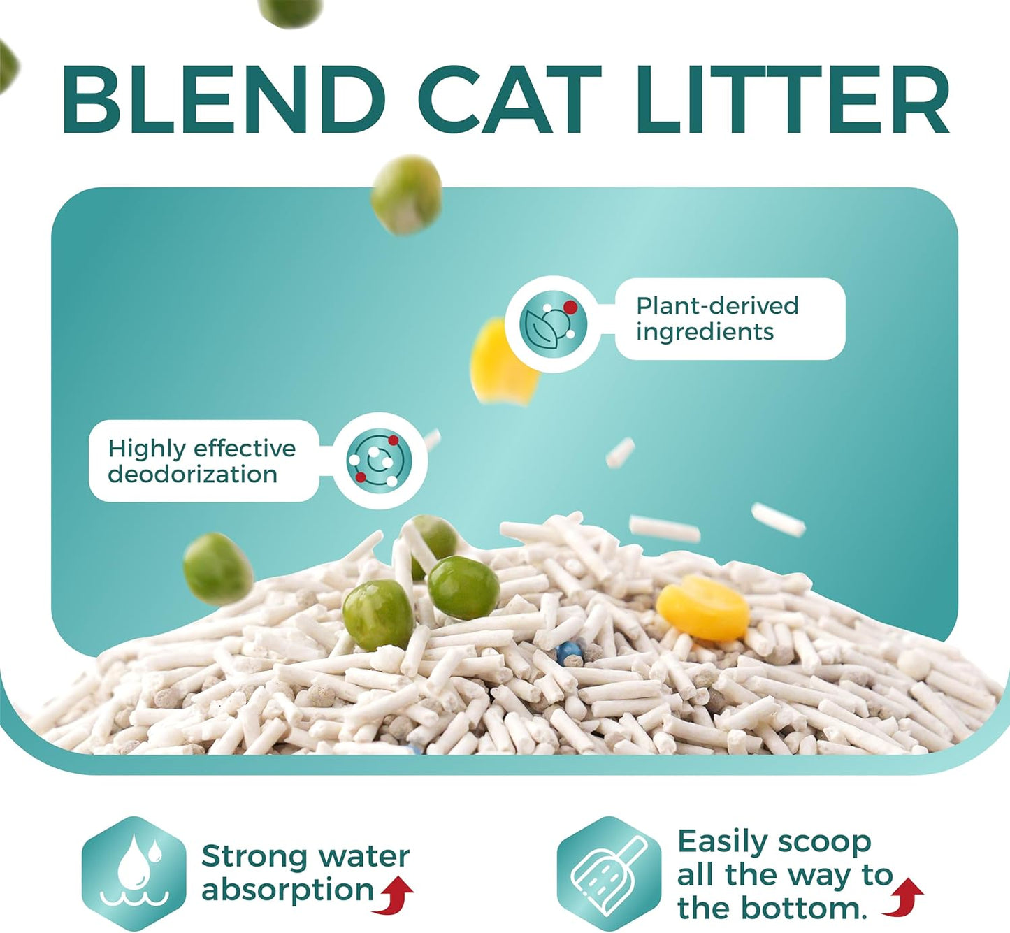 Tofu Cat Litter,Natural Odor Control Dust-Free Clumping Litter(5.5lb×3bags)