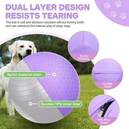 25" Herding Ball for Dogs and Horses, Durable Waterproof Dog Toy, Dual-Layer Large Interactive Pet Play Ball for Australian Shepherds, Cattle Dogs