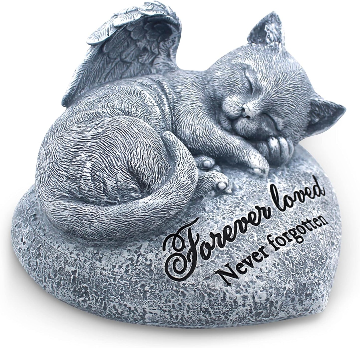 Orchid Valley Sleeping Cat Garden Statue - Pet Memorial Stone - Grave Marker - Beautifully Packaged Memorial Gift, Headstones for Cats or Thoughtful Sympathy Gift