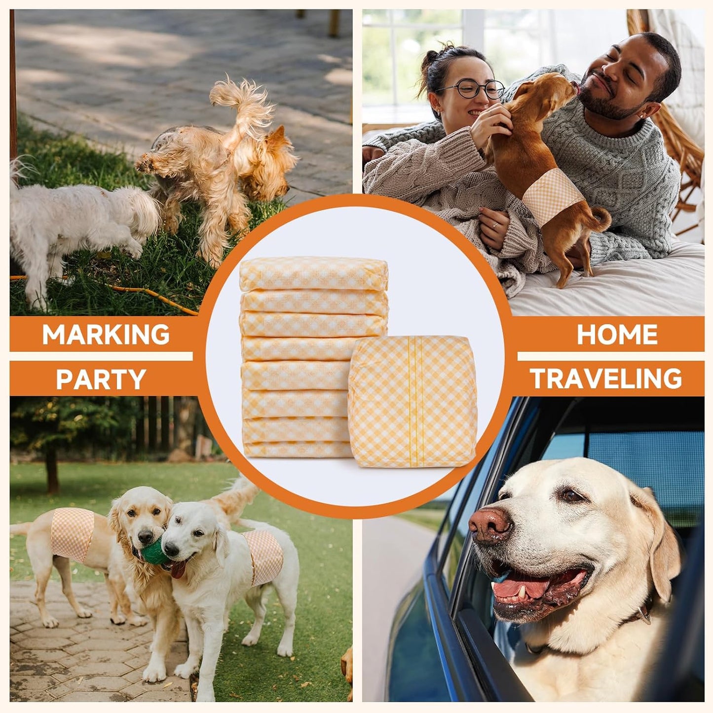 Male Dog Diapers Bundle with Male Dog Wraps, XS, 40 Counts