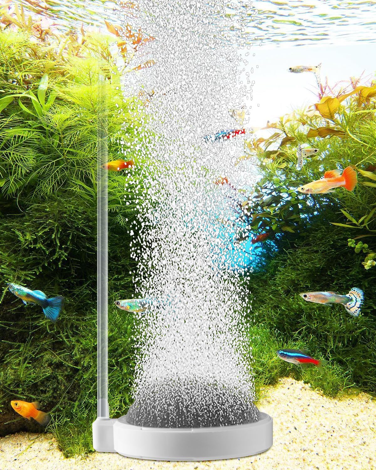 Air Stone for Aquarium Fish Tank Bubbler, 3.2 Inch Nano Air Bubble Stone Aerator Accessories Bubbler for Fish Tank Air Pump Hydroponics