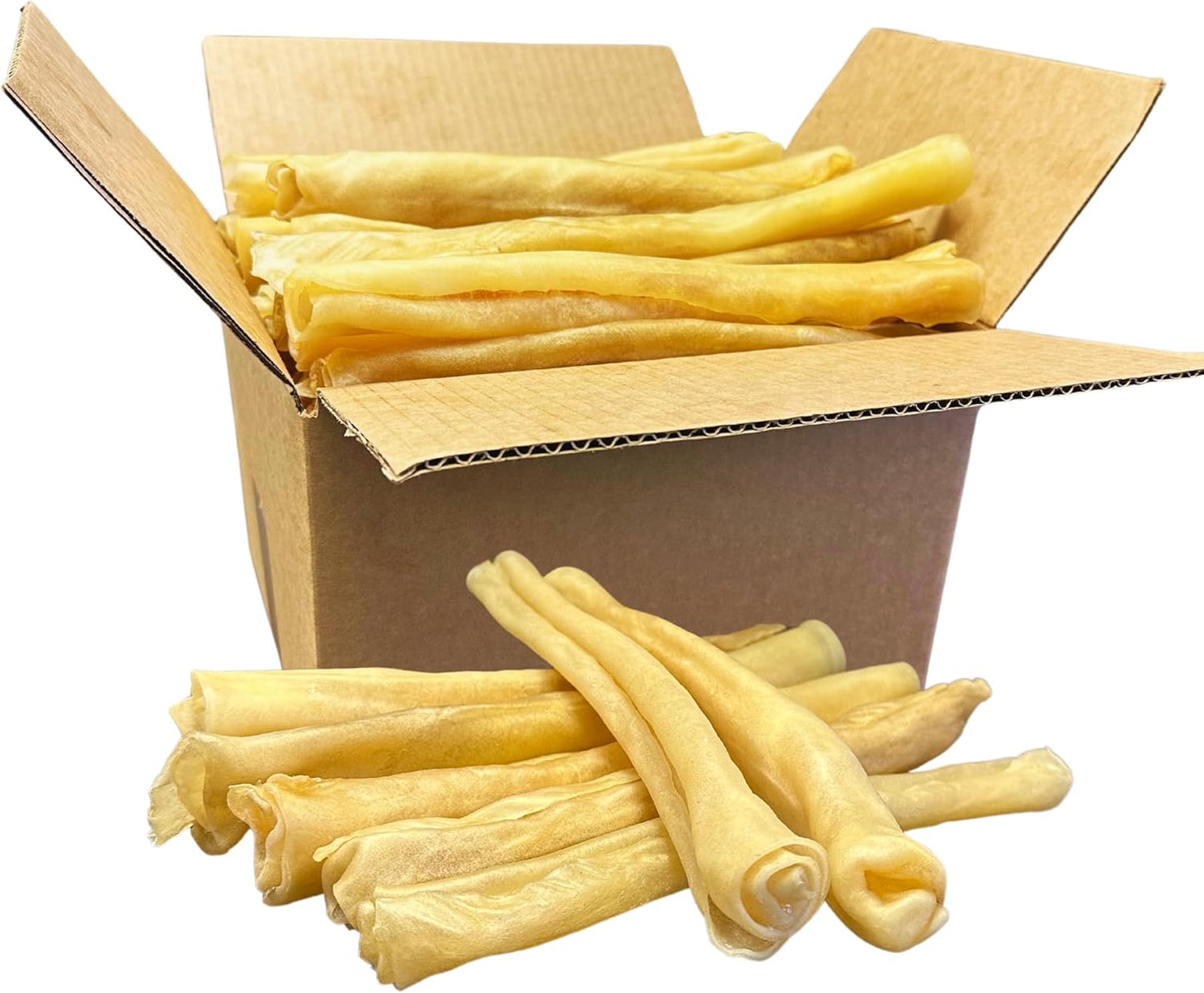 Amazing Dog Treats - Large Collagen Stick - (12 Inch - 50 Count) - Beef Cheek Rolls - 100% Pure Collagen Sticks