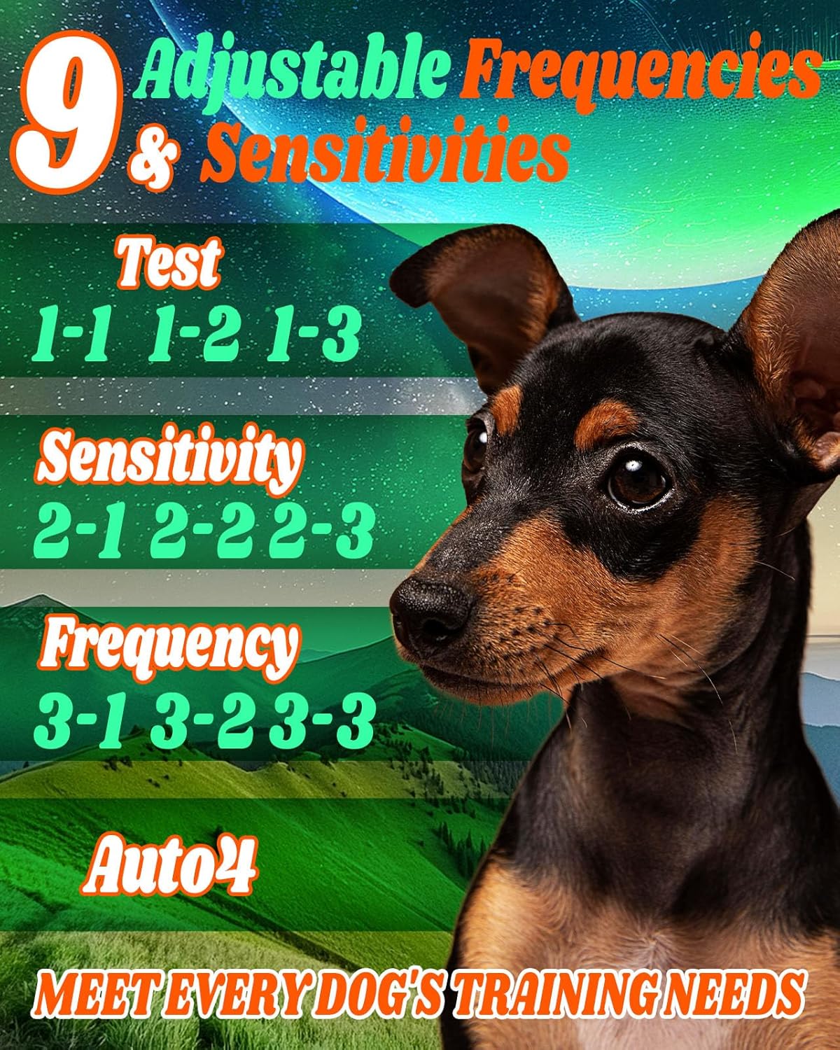 1500 mAh Rechargeable Anti Barking Device for Dogs Indoor Up to 50 Ft Range, 9 Modes Dog Bark Deterrent Devices Dog Training & Behavior Aids, Dog Barking Control Safe for Dogs