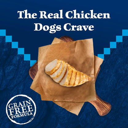 Blue Buffalo Wilderness Adult High-Protein Dry Dog Food with Real Chicken, Grain-Free, Made in the USA with Natural Ingredients, Chicken, 24-lb Bag