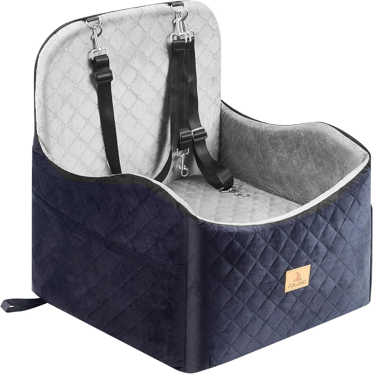 Dog Car Seat for Small/Medium Dogs, Dog Booster with Thick Memory Foam Two Layers of Elevated Cushion, Fully Detachable and Washable, Pet Booster Seat for Travel Accessories