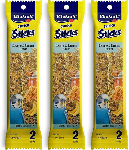 Vitakraft Banana Sticks Parakeet Treat - 2 Pack [Set of 3]