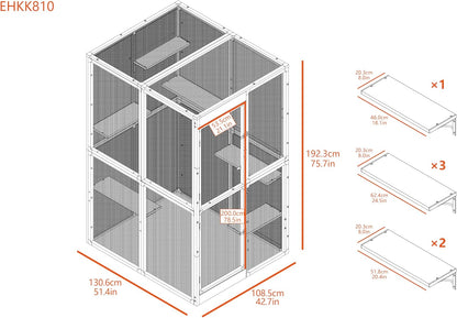 New Age Pet ECOFLEX® Kitty Katio Climber Cat House and Pen Combo