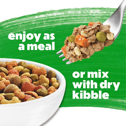 Purina Beneful Freshly Prepared Blends Wet Dog Food Variety Pack with Beef, Chicken, or Lamb Dog Food - (Pack of 12) 10 oz. Tubs