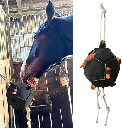 Horse Treat Ball, Adjustable Feeder Design, 25x25x55cm, Horse Feeding Ball, Equine Treat Toy, Slow‑Feeding Feature, for Stall Play, Stable Paddocks, Fence Areas