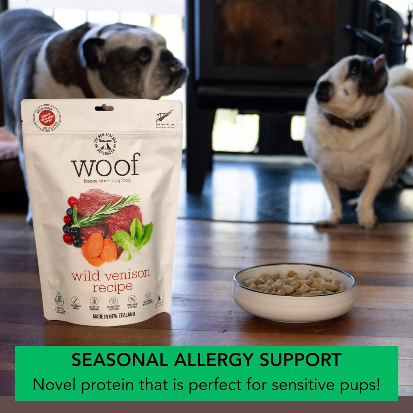 The New Zealand Natural Pet Food Co. – Freeze-Dried Holiday Pet Essentials Bundle (5 Items) – Venison, Brushtail, Tripe Topper, Beef Treats & Manuka Wipes