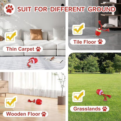 Interactive Dog Toys, Moving Interactive Dog Ball with Touch Activated, Automatic Rolling Ball Toys for Puppy/Medium Dogs, Squeaky Dogs Toy Active Rolling Wicked Balls for Daily Training (blue)