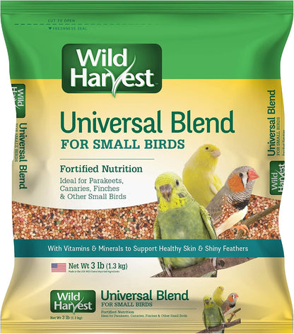 Wild Harvest Universal Blend For Small Birds 3 Pounds, Foritified Nutrition