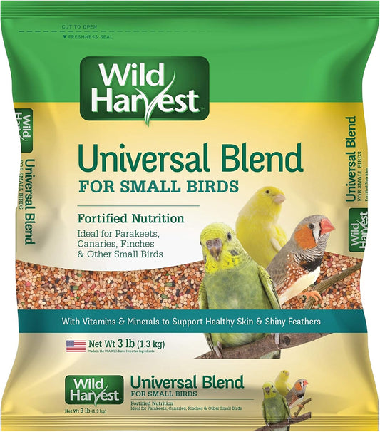 Wild Harvest Universal Blend For Small Birds 3 Pounds, Foritified Nutrition