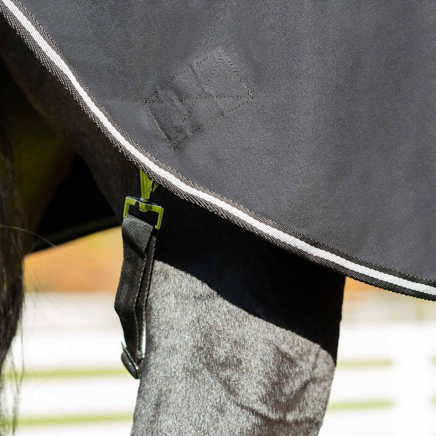 Equinavia Fryd 100% Cotton Stable Blanket for Horses | No Fill - Black - 74 in