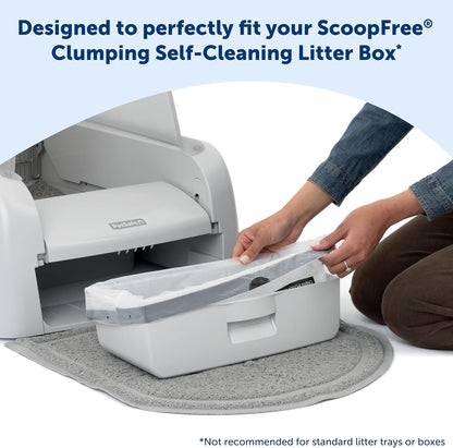 PetSafe Litter Box Liners - Supports Easy Clean Up - Disposable Liners - Durable Plastic - Convenient Drawstring - Hassle-Free Cleaning - ScoopFree Clumping Waste Bin Liners