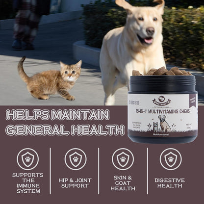 Best Buddy Dog Supplement Bundle – 15-in-1 Multivitamin Treats + Probiotic Chews | Joint, Skin, Coat & Digestive Health Support | Grain-Free Chicken Flavor, 225g Each