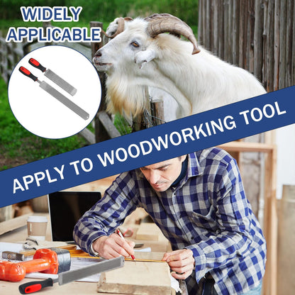 Gisafai 2 Pcs 18 and 12 Inch Rasps for Shoeing Horses with Handle Trimming File Carbon Steel Farrier Tools for Repair Horse Hooves Goat Hooves Cow Donkey Pig Animal Repairing Wood Working Supplies