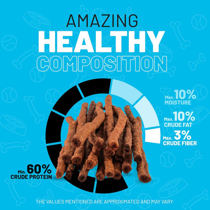 Sitka Farms Beef Sticks - 10 Inch Dog Chews, All Natural Beef Flavor - 50 Count, Premium Crunchy Munchy Sticks with Bully, Collagen and Gelatin