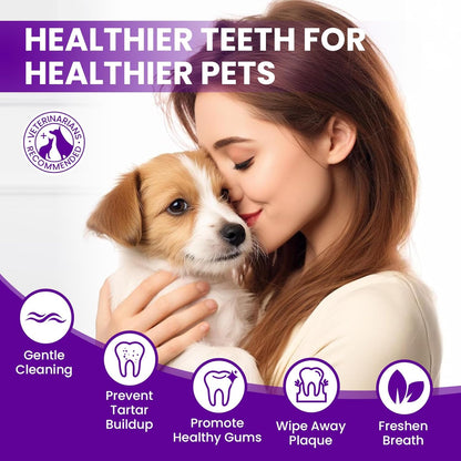 Pet Wipes - 50 pcs, Gentle Oral Care for Dogs & Cats