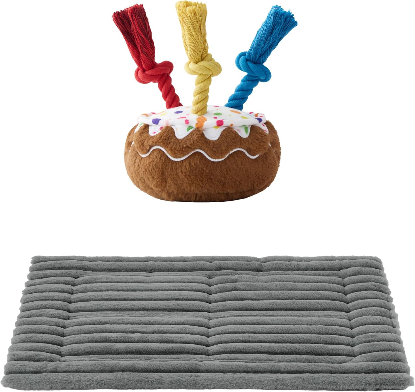 Bedsure Self Warming Cat Bed witth LESURE Dog Birthday Cake Toy