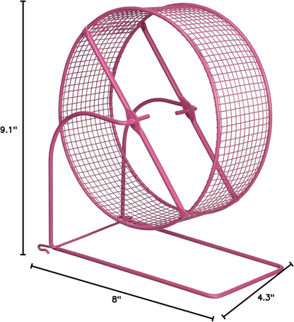 Prevue Pet Products 90013 Wire Mesh Hamster/Gerbil Wheel Toy for Small Animals, 8-Inch, Colors Vary