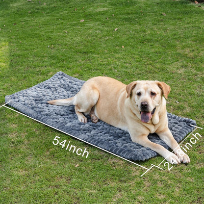 Non-Slip Dog Bed Mat for Car, Fuzzy Backseat Pet Mat, Travel Pet-Friendly Seat Cover for Cars, Compatible with Backseat Extenders and Seat Protectors 24.8x54 inch