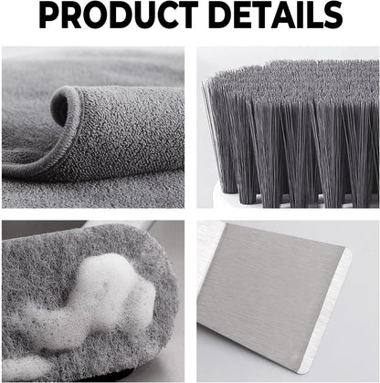 Bearded Dragon Tank Cleaning Kit, Reptile Enclosure Cleaning Tool Set with Mini Dustpan, Brush, Scraper & Cleaning Cloth for Lizard & Gecko Terrarium Maintenance