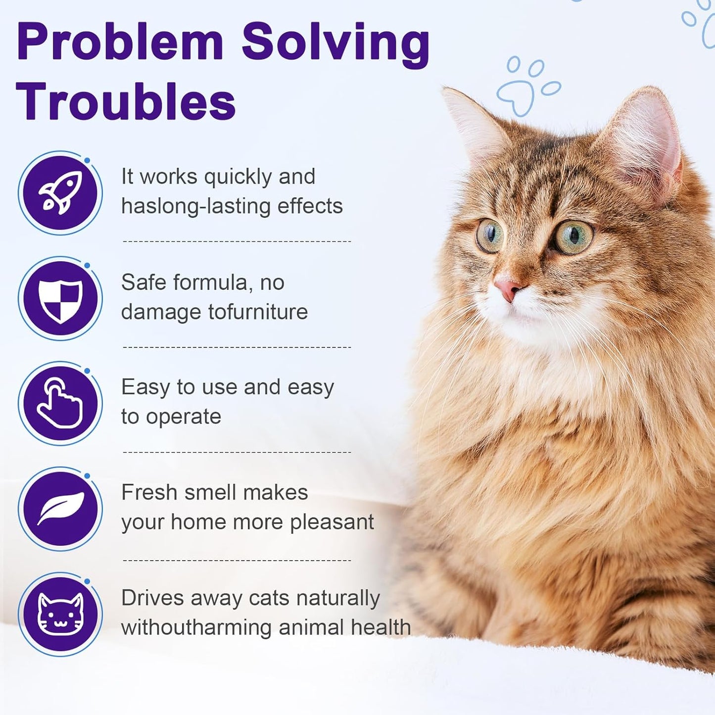 Cat Deterrent Spray - Natural Cat Repellent Spray for Furniture, Safe Indoor & Outdoor Training Aid for Urine Marking & Anti-Scratch (2 * 200 ML)