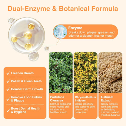 Enzymatic Cat Toothpaste Kit – Roast Chicken Flavor Dental Care for Cats & Kittens | Fights Plaque, Tartar & Bad Breath | Includes Toothbrush & Finger Brush, 1.06 oz