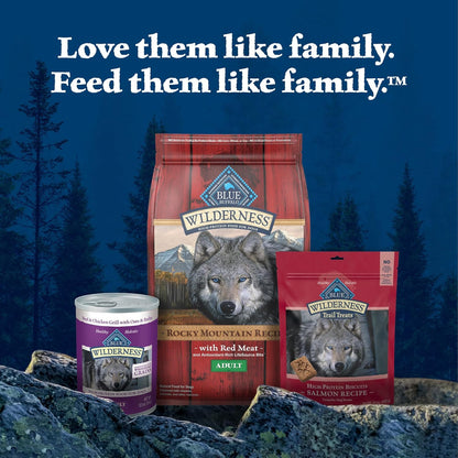 Blue Buffalo Wilderness Trail Toppers Wild Cuts Wet Dog Food Variety Pack, High-Protein & Grain-Free, Made with Natural Ingredients, Chicken and Beef Flavors, 3-oz Pouches, (12 Count, 6 of Each)