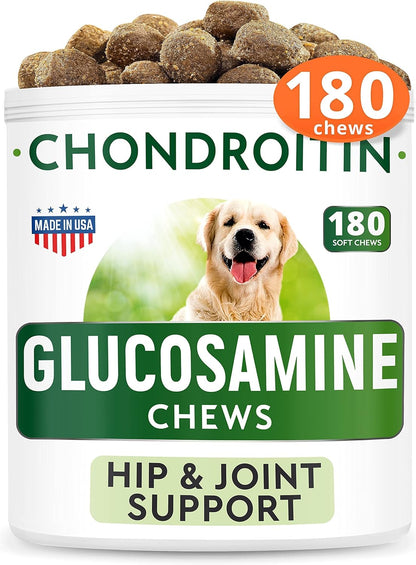 Dog Probiotics + Glucosamine Treats Bundle - Digestive Enzymes + Prebiotics + Chondroitin, MSM, Omega-3 - Gas, Diarrhea, Allergy, Constipation, Upset Stomach Relief + Joint Pain Relief - Immunity