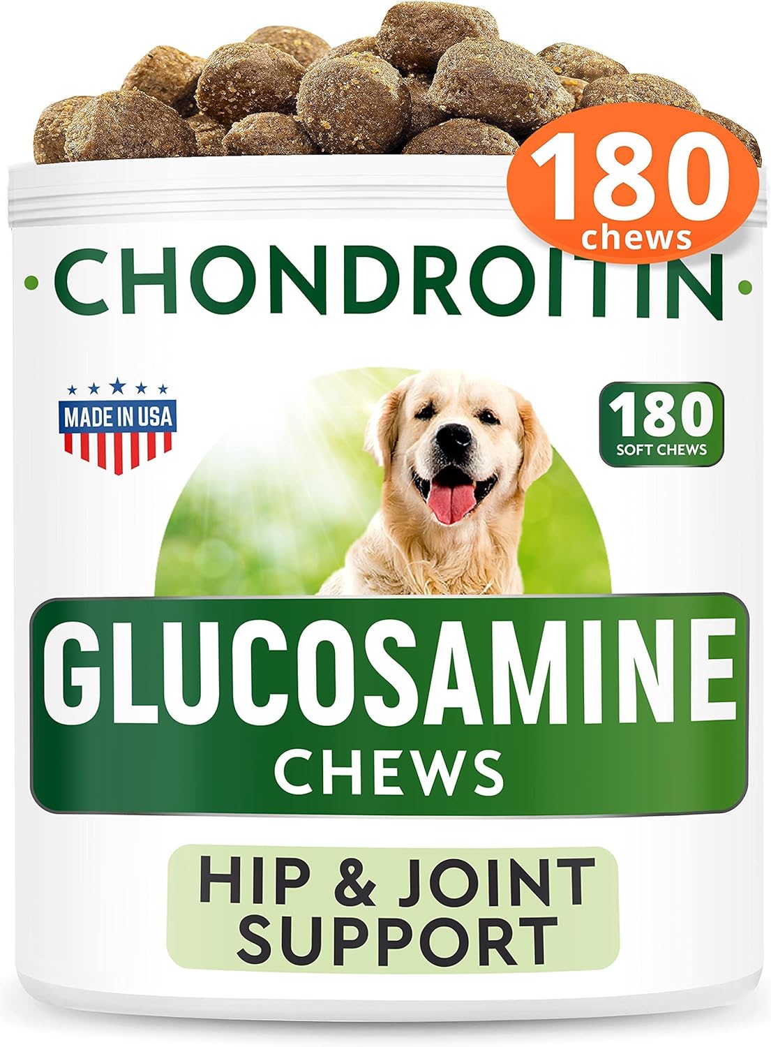 Dog Probiotics + Glucosamine Treats Bundle - Digestive Enzymes + Prebiotics + Chondroitin, MSM, Omega-3 - Gas, Diarrhea, Allergy, Constipation, Upset Stomach Relief + Joint Pain Relief - Immunity