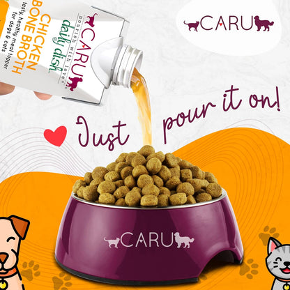 CARU Daily Dish Chicken Broth Meal Topper for Dogs and Cats - 1.1 lbs