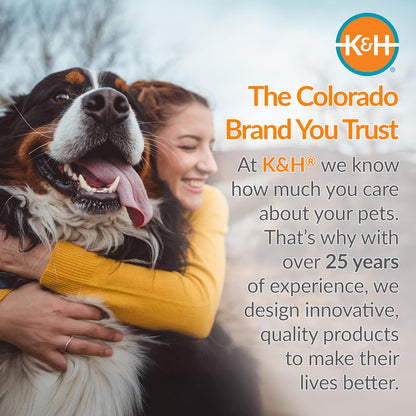 K&H Pet Products Bike Basket Front Dog Carrier, Universal Fit Cat Dog Pet Bike Basket with Front Bicycle Mount Included, Washable Liner, Strong Metal Basket, 2 Safety Leashes - Large 16 X 12 X 10in