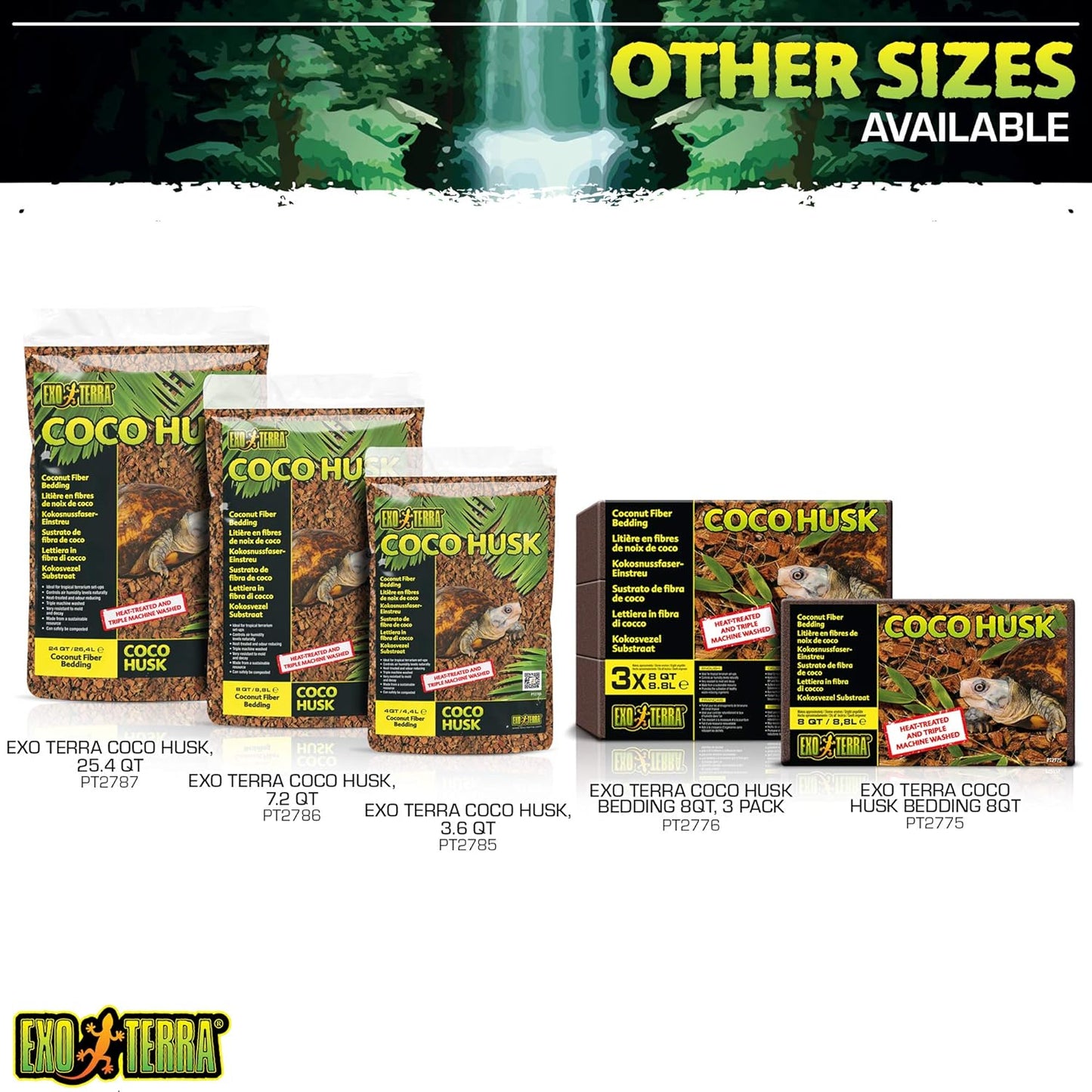 Exo Terra Coco Husk Terrarium Substrate, 8-Quart