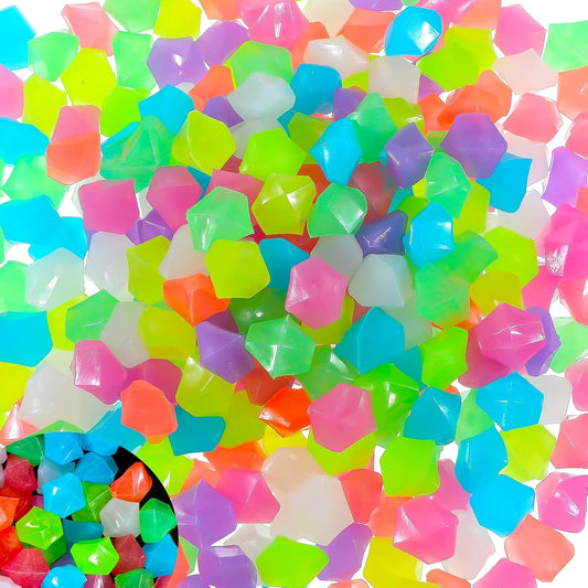300 PCS Glow in The Dark Rocks, Fish Tank Decorations Rocks Garden Decoration Stones Outdoor Decorations Stones Pebbles Glowing Stone for Fish Tank Aquarium Bonsai Yard Decor (Multicolor)