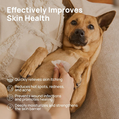 HICC PET Itch Relief Wipes, Hot Spot Treatment for Dogs & Cats