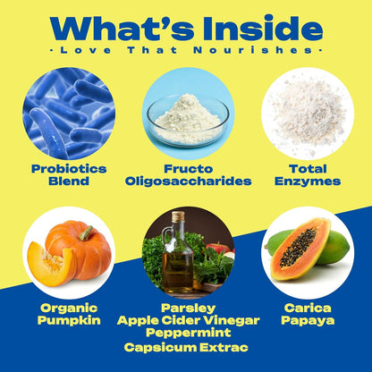 No Poo Chews for Dogs – Stop Stool Eating with Coprophagia Deterrent – Probiotic & Enzyme Soft Chews – Digestive & Breath Support – 120 Bacon-Flavored Chews