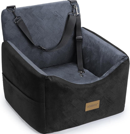 JOEJOY Dog Car Seat for Small/Medium Dogs, Memory Foam Dog Booster Seat with Washable Cover, Travel Safety Pet Car Seat with Storage Pockets for Dogs up to 30 lbs